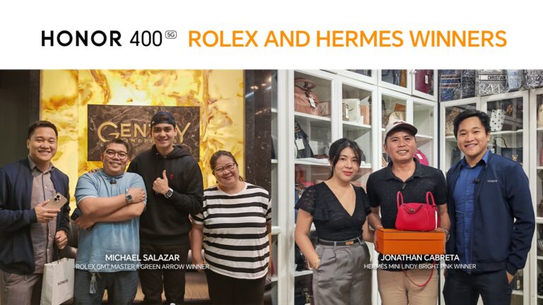 HONOR PH Officially Awards Rolex Watch and Hermes Bag to HONOR 400 5G Pre-order Giveaway Winners 