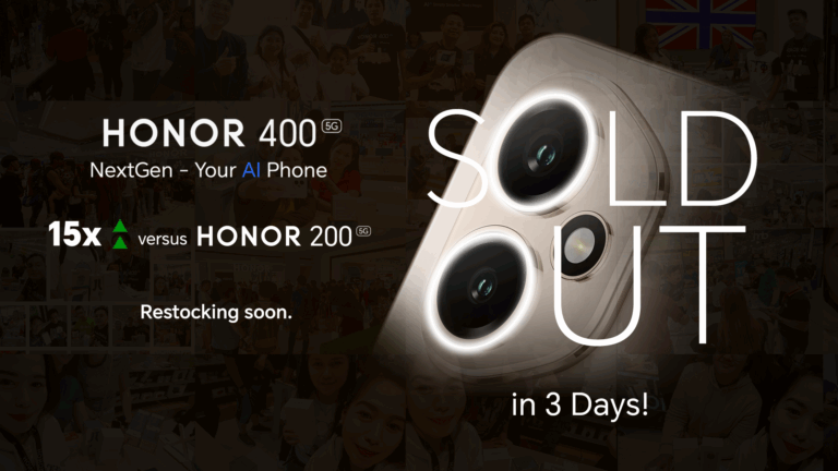 HONOR 400 5G Sold Out in 3 Days, 15x Higher Sales versus HONOR 200 5G 