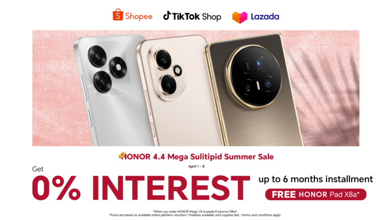 HONOR Kicks Off 4.4 Mega Sulitipid Summer Sale with 0% Interest Deals and FREE Tablet Giveaway 